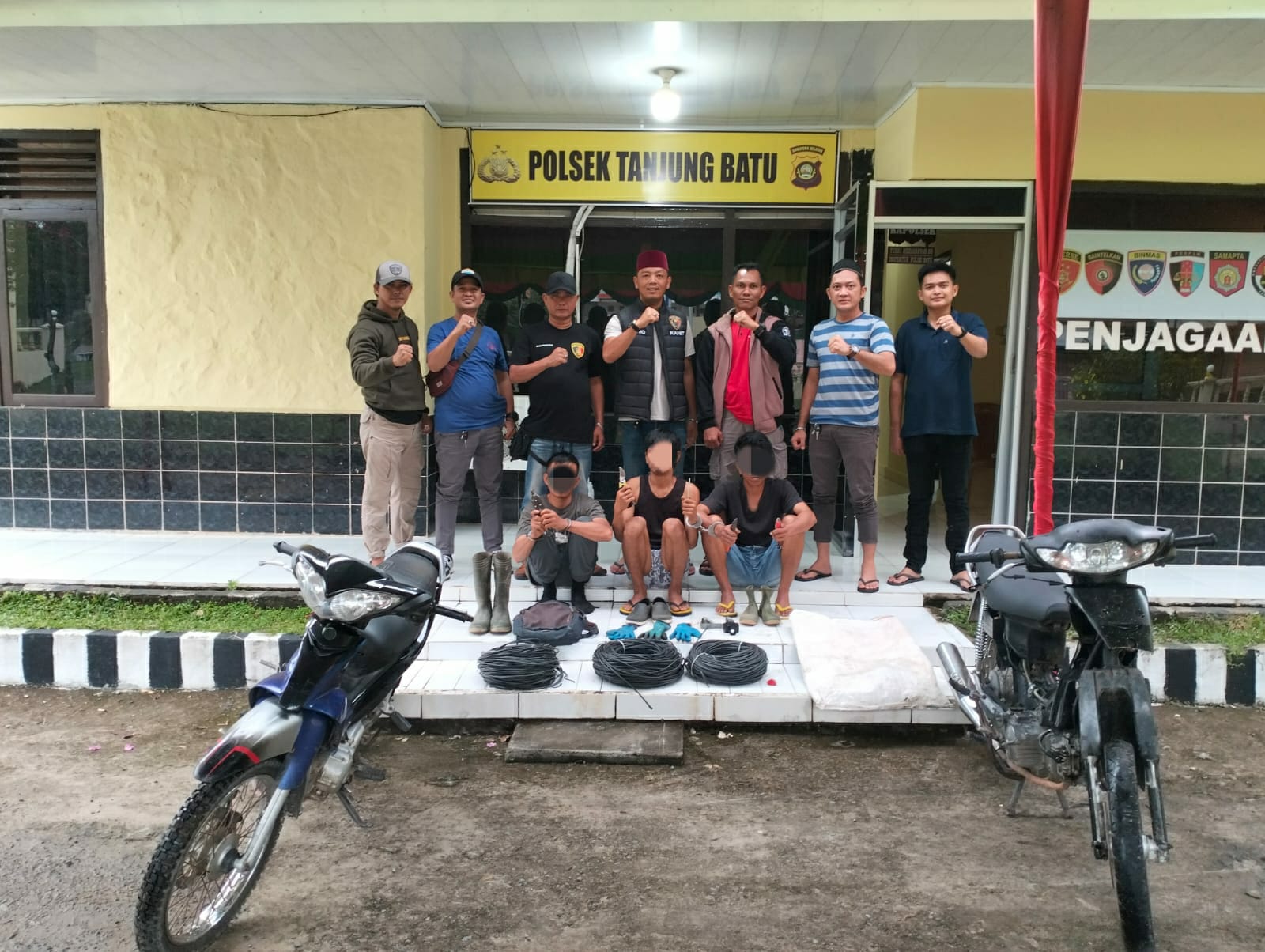Polsek Tanjung Batu Ungkap Kasus Pencurian Kabel Senilai Rp 75 Juta