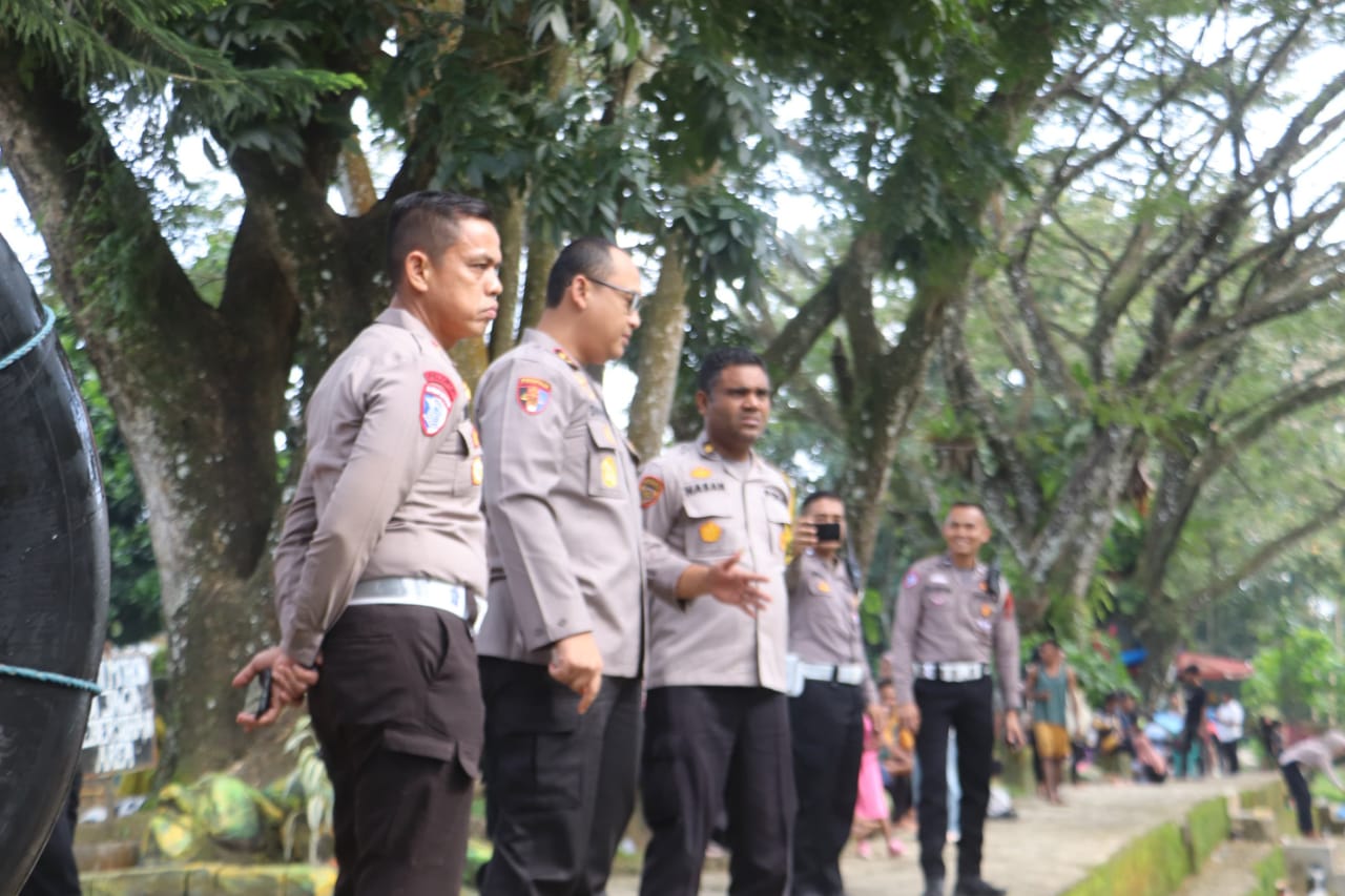 Kapolres Langkat Cek Pengamanan di Objek Wisata saat Libur Nataru
