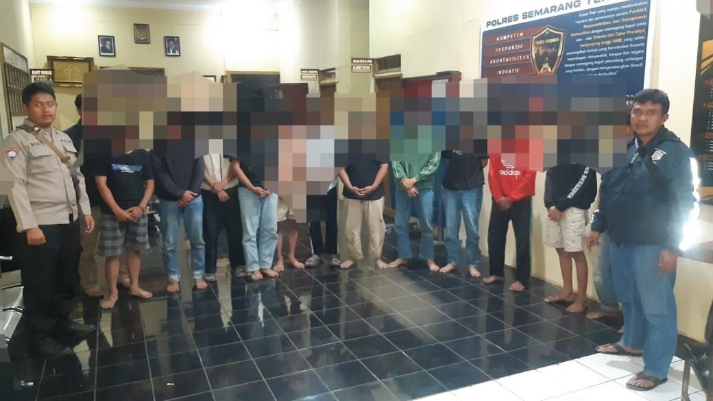 Diduga Hendak Serang SMP di Jimbaran, 12 Remaja Diamankan Polsek Bandungan