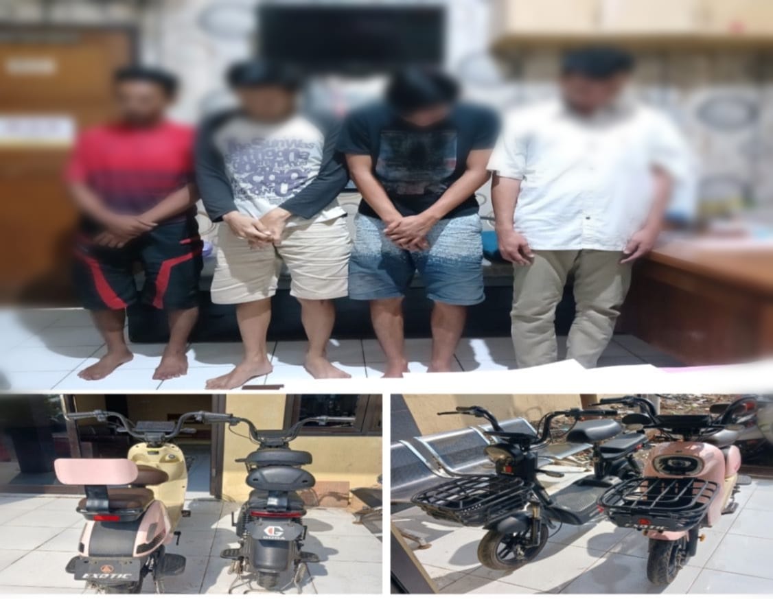 Gelapkan Sepeda Listrik, 4 Orang Warga Kota Tegal Diamankan Polisi