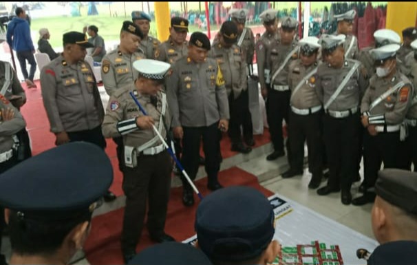 Polres Langkat Laksanakan Pengamanan Hut Langkat 275 di alun – alun T. Amir Hamzah.