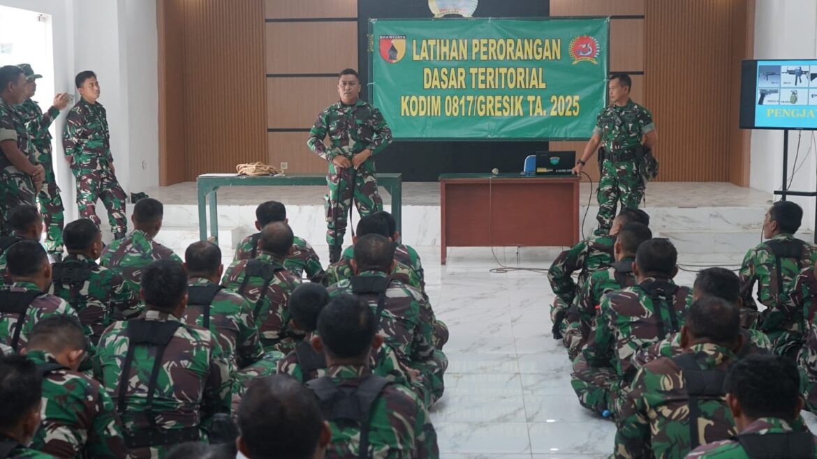 Kodim 0817/Gresik Gelar Latihan Perorangan Dasar Teritorial untuk Tingkatkan Kemampuan Prajurit