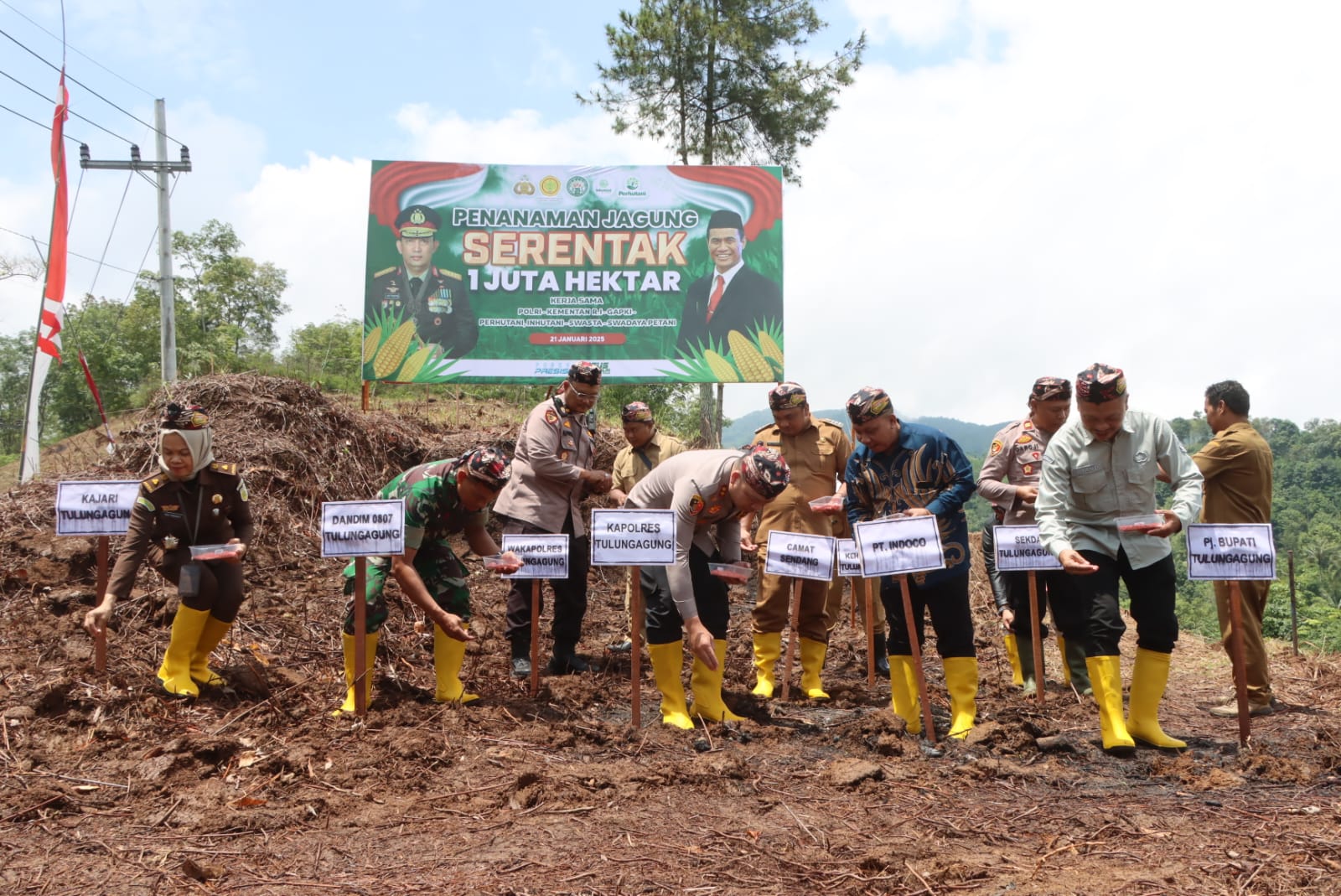 Bekerja Sama dengan PT Indoco, Polres Tulungagung Dukung Gerakan Tanam Jagung 1 Juta Hektar