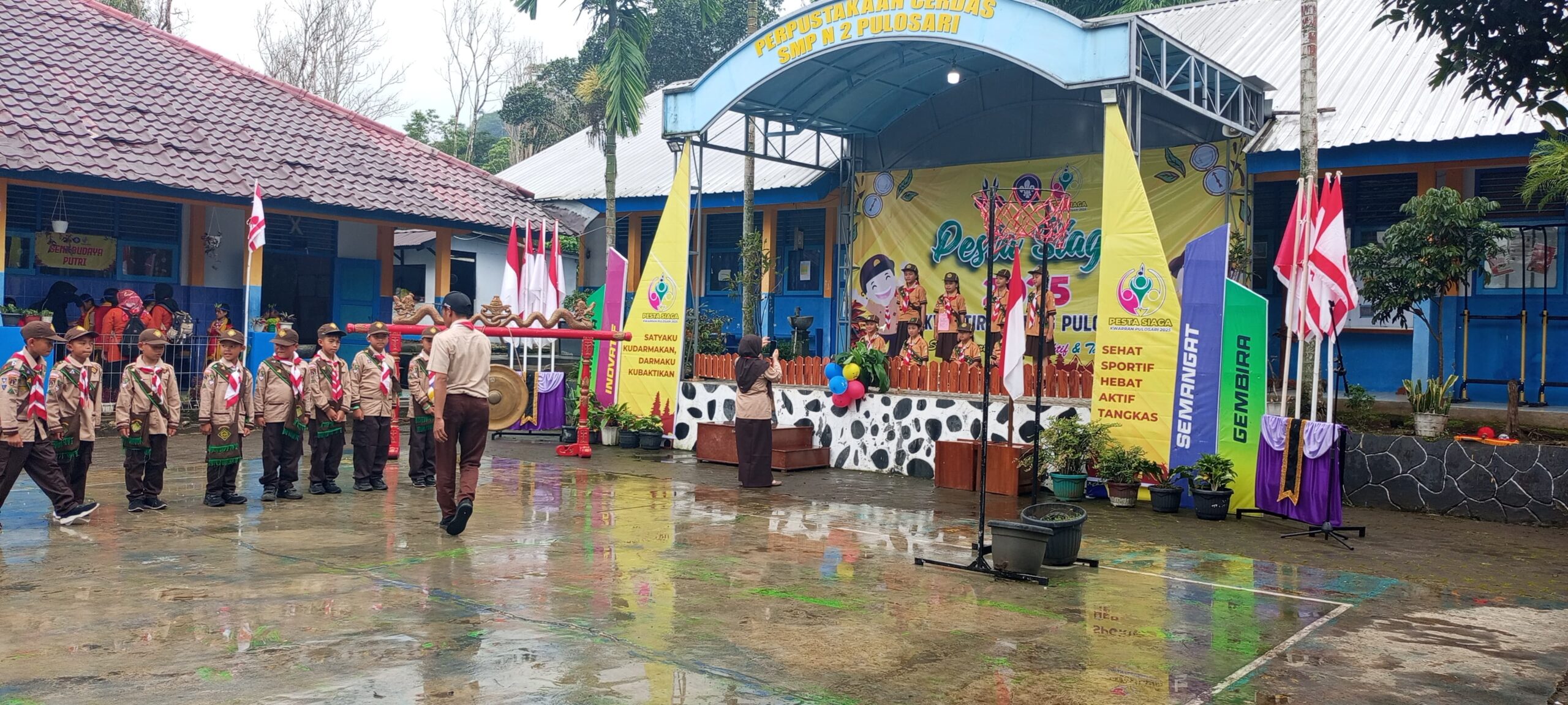 Pesta Siaga 2025 Kwaran Pulosari Mengadakan Acara Pesta Siaga Bertempat Di SMP N 2 Pulosari