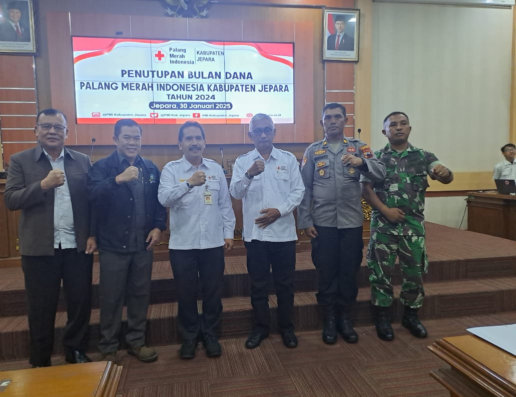Kodim 0719/Jepara Hadiri Penutupan Bulan Dana PMI Tahun 2024 di Gedung Shima