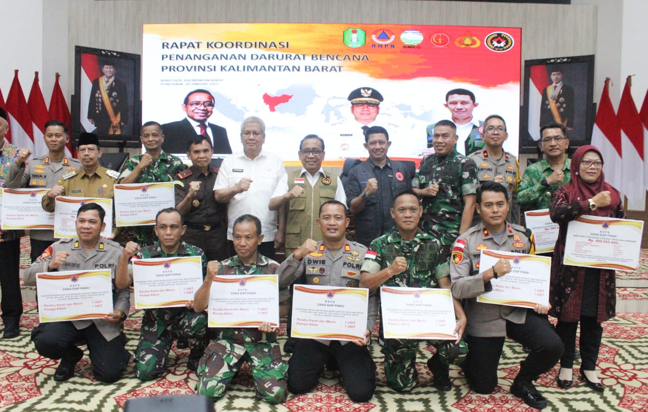 Kasdam XII/Tpr Ikuti Rapat Koordinasi Penanganan Darurat Bencana Provinsi Kalbar