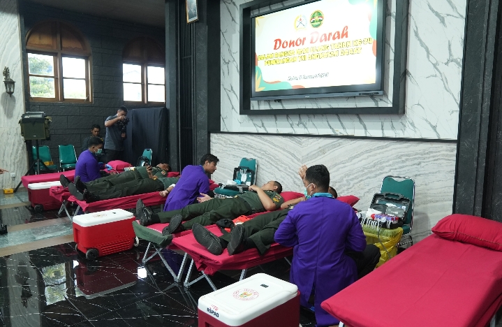 Peduli Sesama, Dispenad Gelar Donor Darah HUT ke-74 Penerangan TNI AD