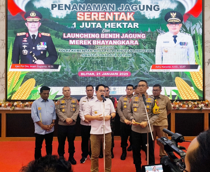 Kementan RI Apresiasi Polda Jatim atas  Inovasi Polres Blitar Ciptakan Benih Jagung Bhayangkara