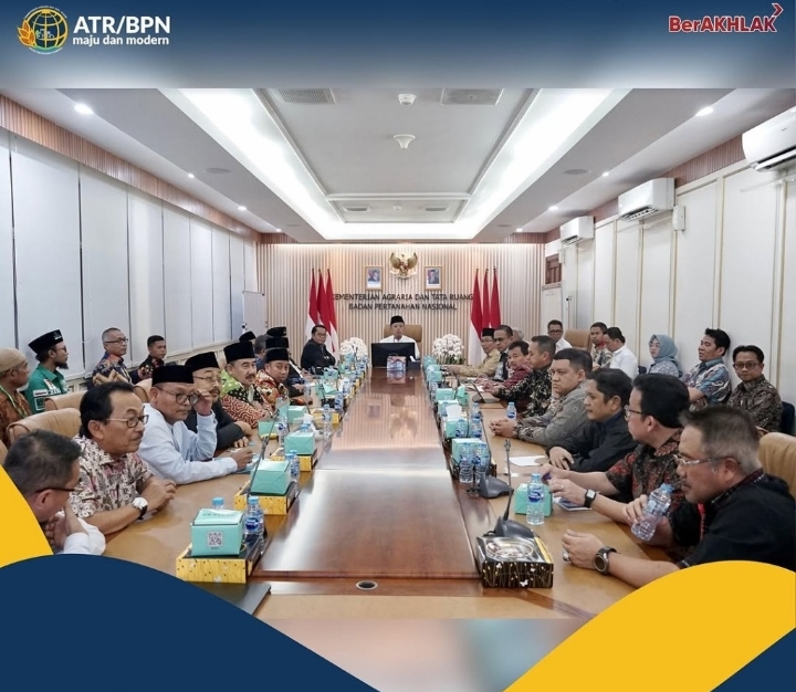 Singkronkan Data, Menteri Nusron Wahid Dorong Percepatan Pendaftaran Tanah Wakaf Bersama Organisaai Keagamaan 