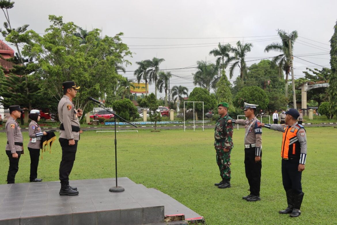 Polres Ogan Ilir Gelar Apel Operasi Keselamatan Musi 2025