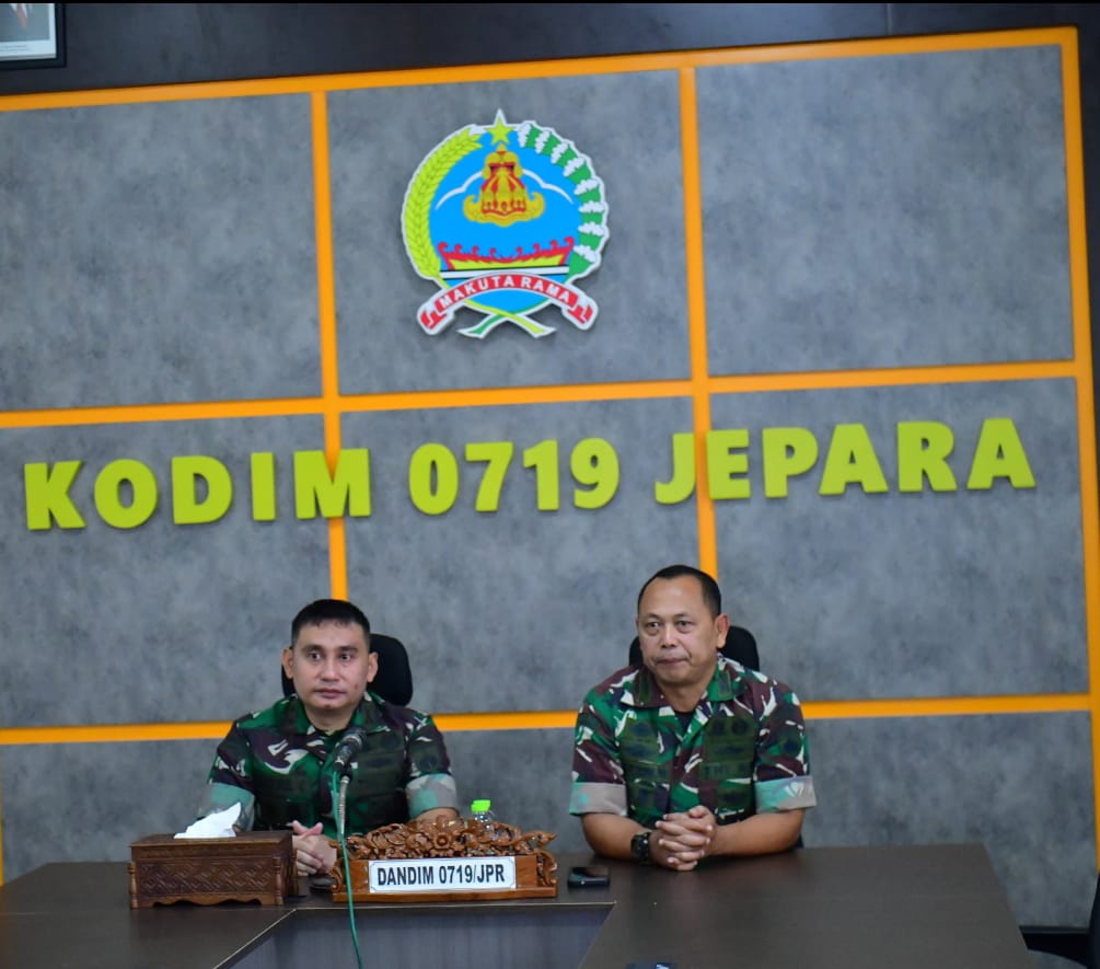 Dandim 0719 / Jepara Hadiri Rakernister TNI AD TA 2025 Secara Virtual