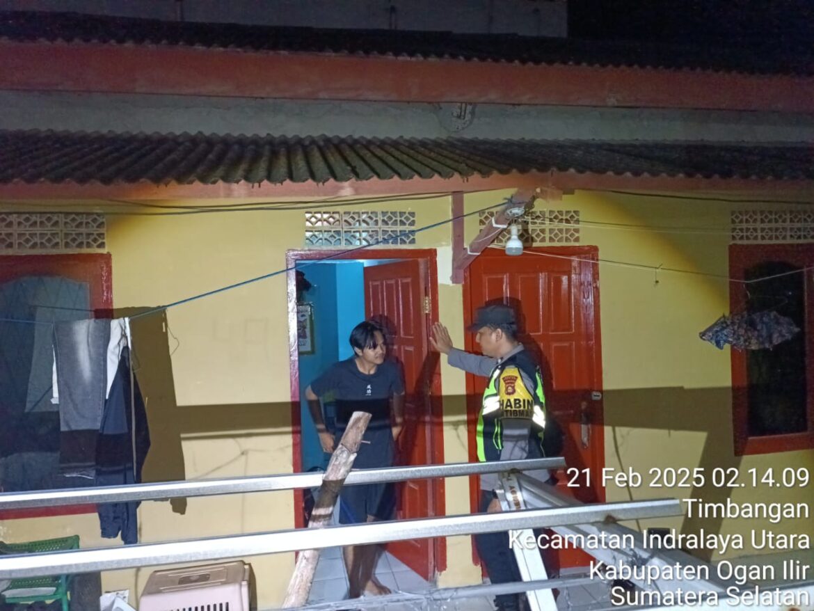 Mlengantisipasi Berbagai Tindakan Pidana, Polsek Indralaya Maksimalkan Patroli dalam Operasi Pekat Musi 2025