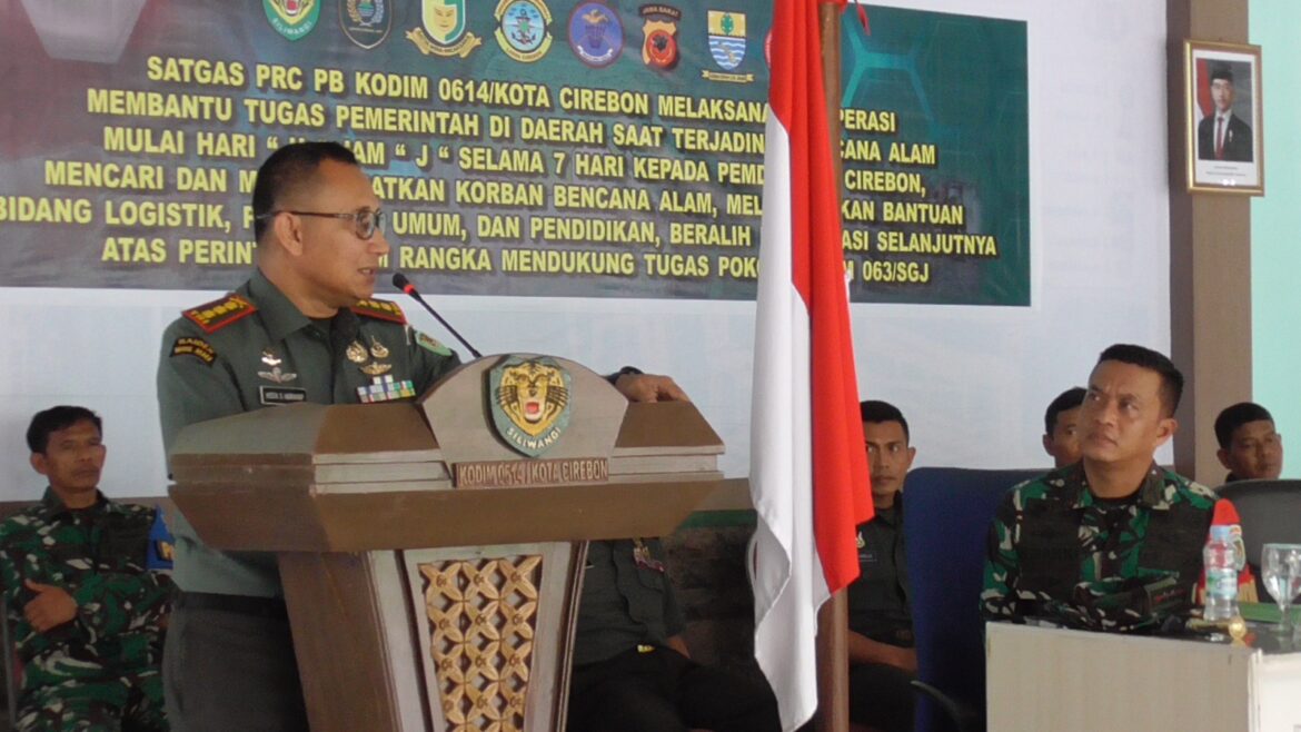 Kodim 0614 / Kota Cirebon Gelar Latihan TFG Dalam Rangka Antisipasi Bencana di Wilayah Kota Cirebon