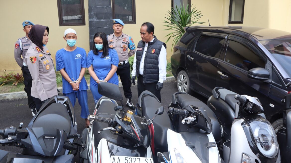 Polres Magelang Kota Ungkap Sepasang Suami Istri Terlibat Penipuan dan Penggelapan Mobil Dan Sepeda Motor Rental