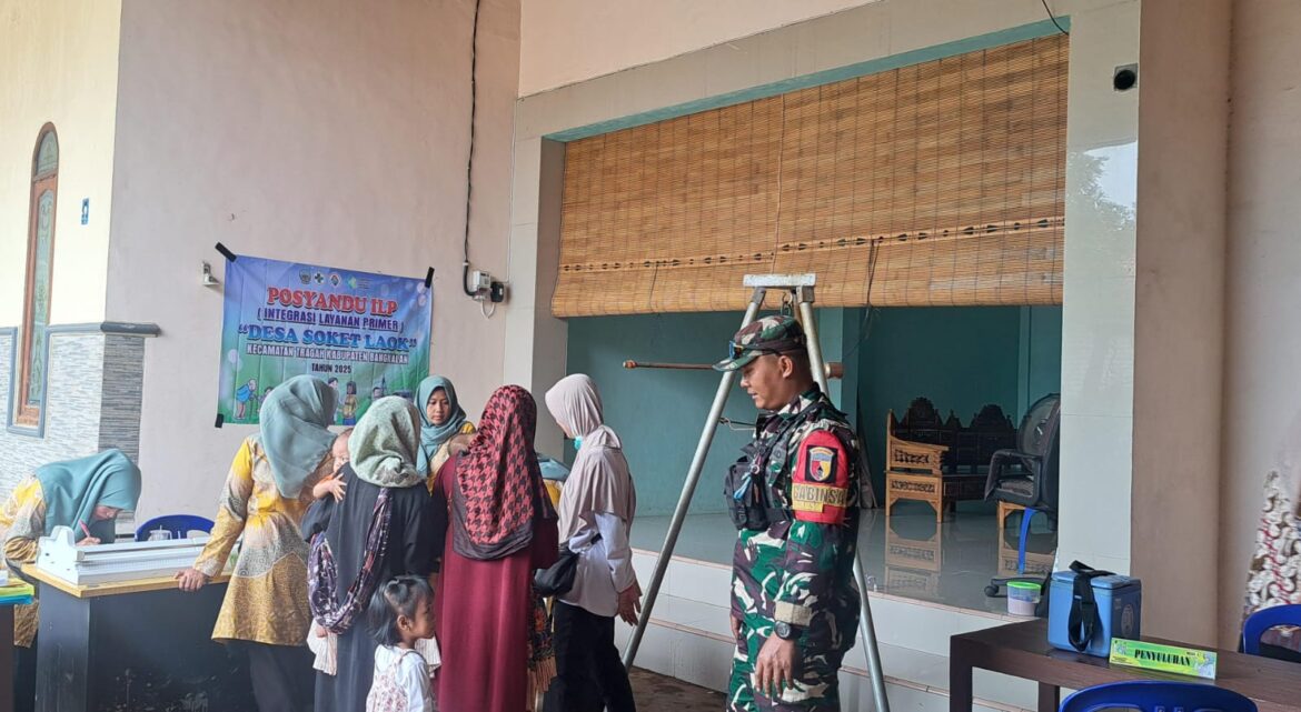Babinsa dukung posyandu ILP desa soket laok