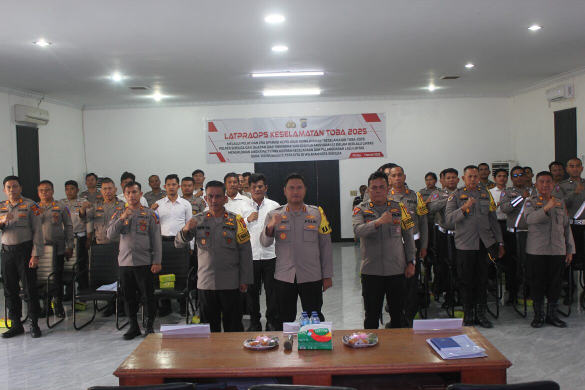 Tingkatkan Kemampuan Personil, Polres Sibolga Laksanakan Lat Pra Ops Keselamatan Toba 2025