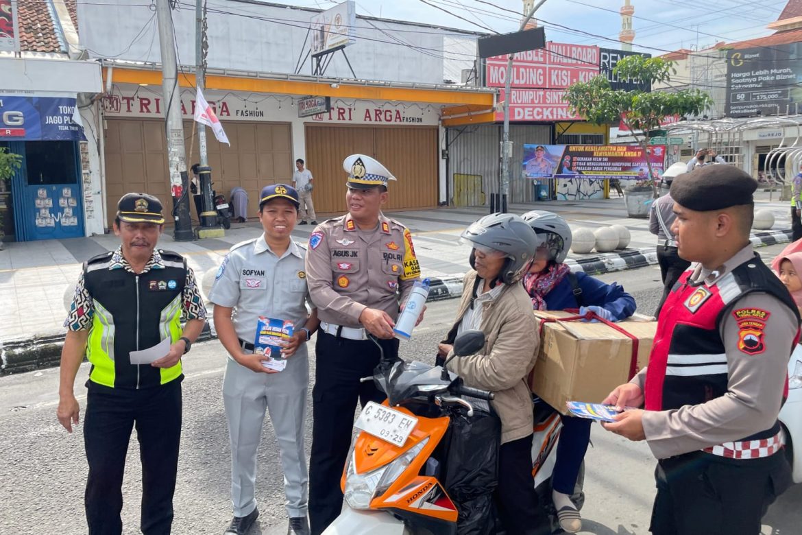 Begini Cara Polres Tegal Kota, Mensosialisasikan Operasi Keselamatan Lalu lintas Candi 2025