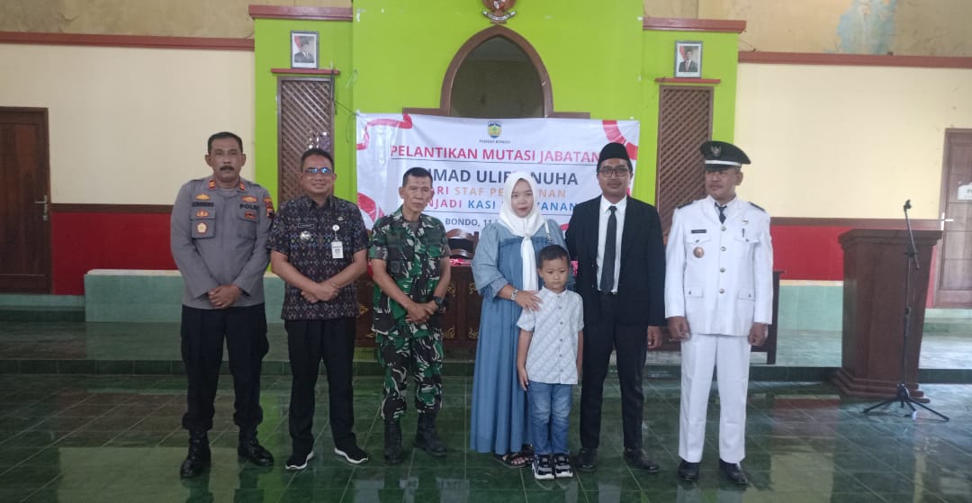 Danramil 07 / Bangsri Hadiri Pelantikan Mutasi Jabatan Perangkat Desa Bondo