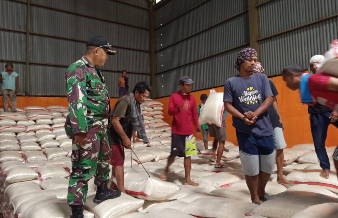 Babinsa Kelurahan Larangan Laksanakan Serapan Gabah (Sergab), Tingkatkan Stok Beras Cadangan.