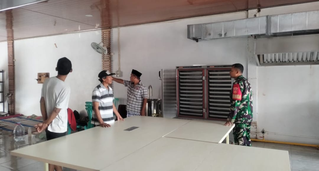 Babinsa Kodim 0719 / Jepara Koptu Ali Roziqin Laksanakan Pengecekan Persiapan Dapur Mandiri Badan Gizi Nasional (BGN) di Desa Menganti