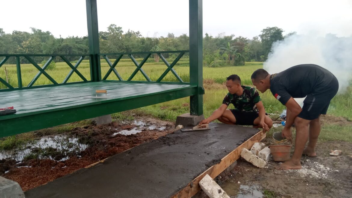 Warga Katol Timur senang kini punya Pos Kamling, Berkat TMMD 123 Kodim 0829/Bangkalan