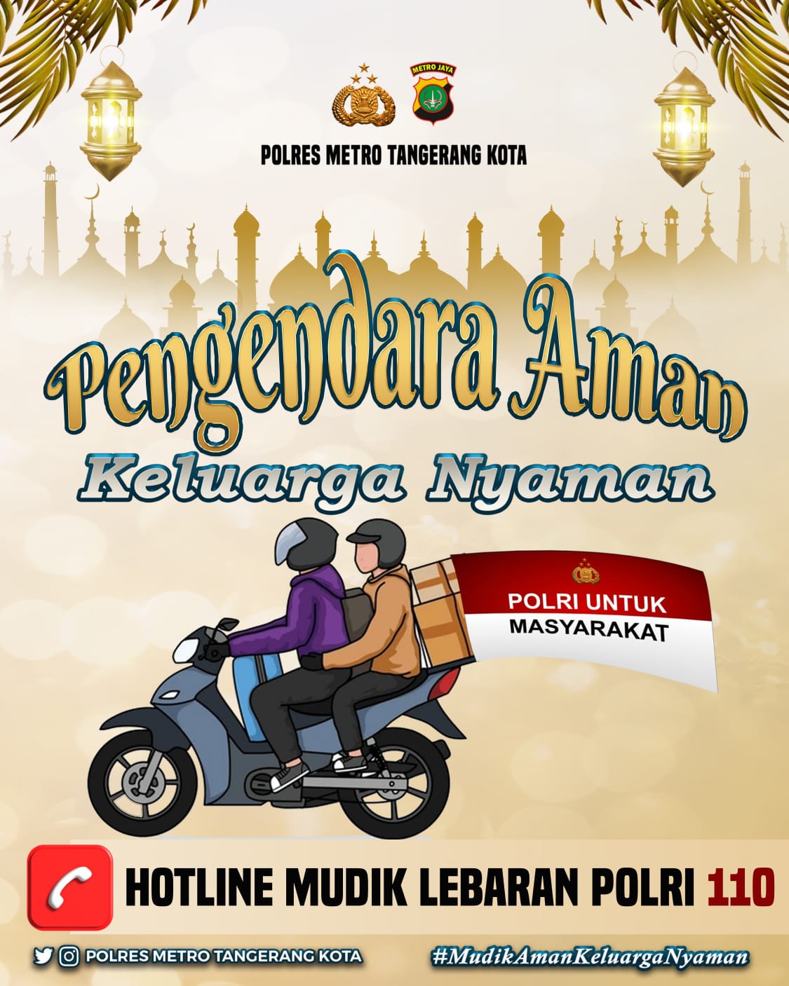 Kapolres Metro Tangerang Kota Turun ke Jalan Sosialisasi Layanan Pengaduan Polri 110