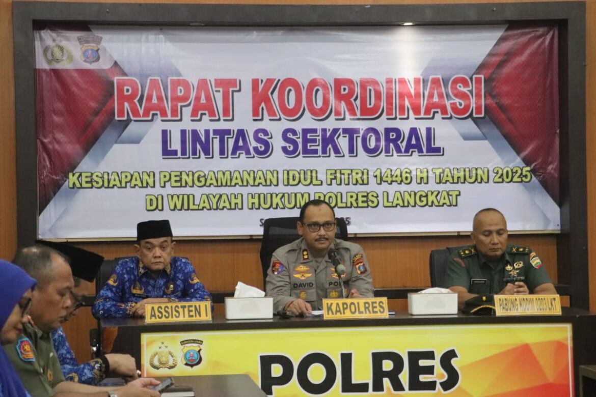 Polres Langkat Gelar Rapat Koordinasi Operasi Ketupat Toba 2025.
