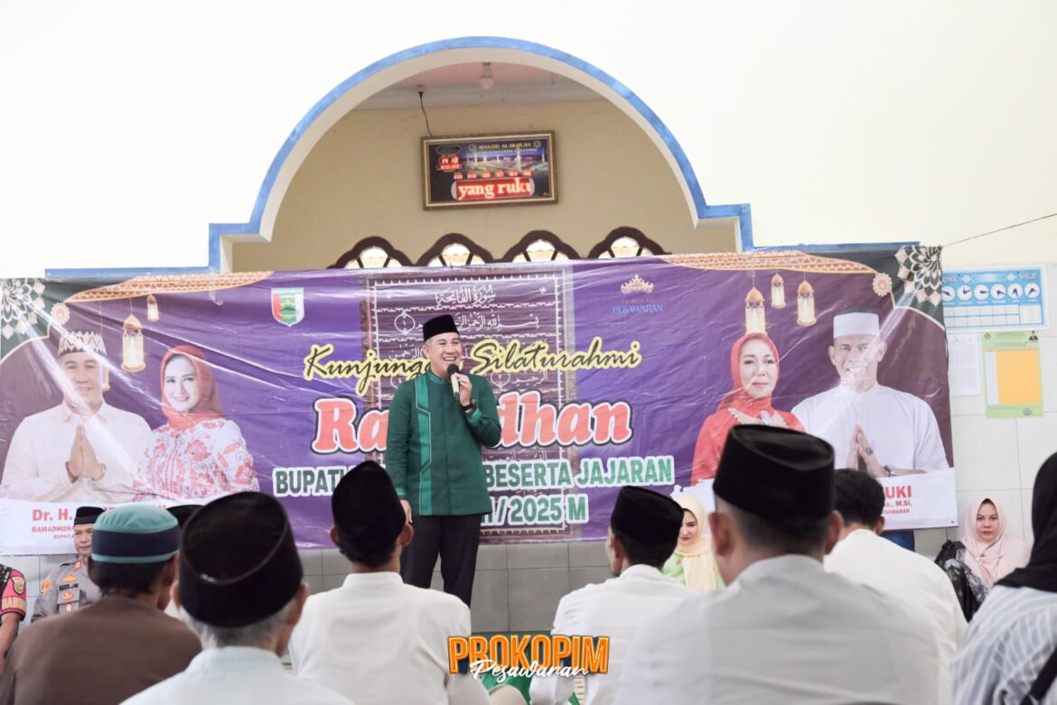 Bupati Pesawaran Dendi Ramadhona Kunjungi Kecamatan Way Ratai dan Padang Cermin dalam Agenda Silaturahmi Ramadan
