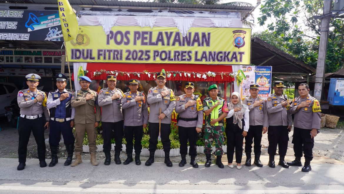 Kapolres Langkat Cek Exit Tol Pangkalan Berandan dan POS YAN, Pastikan Kesiapan Personel Operasi Ketupat Toba 2025.