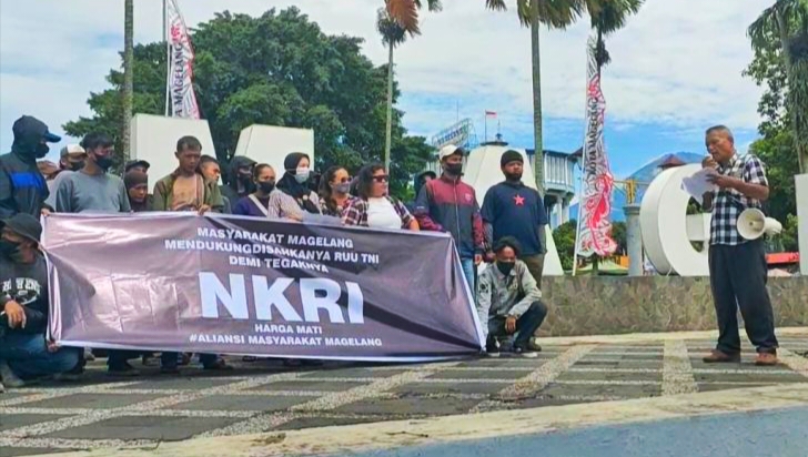 Gelar Aksi Damai, Masyarakat Magelang Dukung Penuh RUU TNI