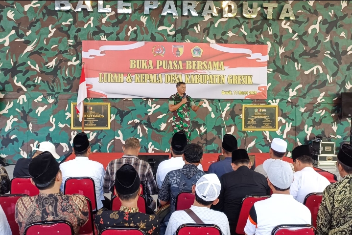 Dandim Gresik Tekankan Peran Kades dalam Ketahanan Pangan di Wilayah Saat Buka Puasa Bersama