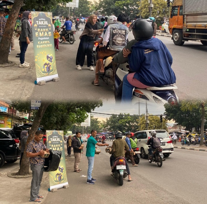 Sambut Ramadan, Pegadaian Kanwil X Jabar Bagikan 600 Paket Takjil Bareng Bank Emas   