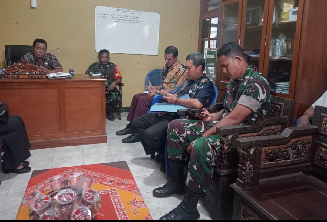 Danramil 11 / Tahunan Pimpin Rakor Persiapan TMMD Reguler ke-124 di Desa Kecapi