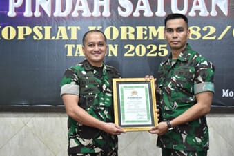 Danrem 082/CPYJ Resmi Lepas Kasiopslat ke Satuan Baru