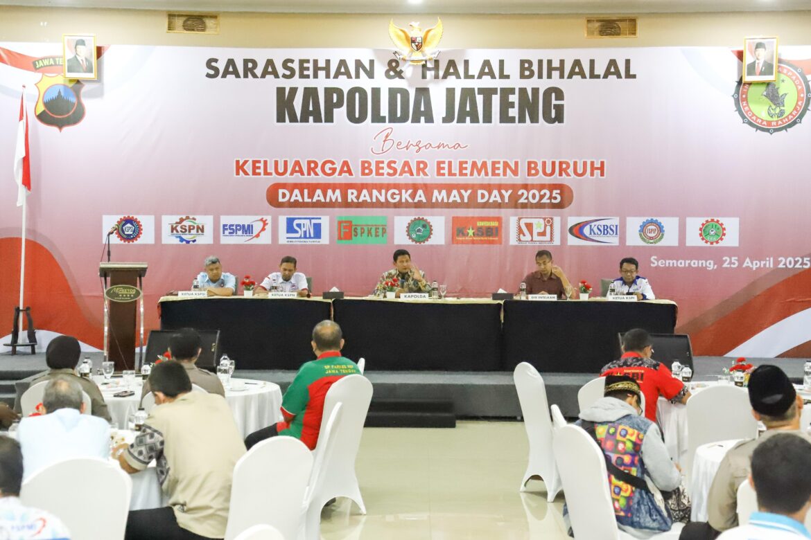 Sarasehan Kapolda Jateng Dengan Serikat Buruh, Komitmen Wujudkan May Day 2025 Kondusif