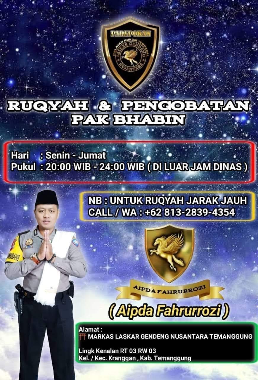 Ruqyah dan Pengobatan Pak Bhabin, Solusi Pengobatan Alternatif Dari Aipda Fahrurrozi
