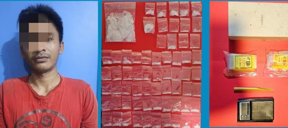 Satresnarkoba Polres Pelabuhan Tanjung Perak Amankan Kurir Sabu Asal Sidoarjo, 65 Poket Sabu Sisita.