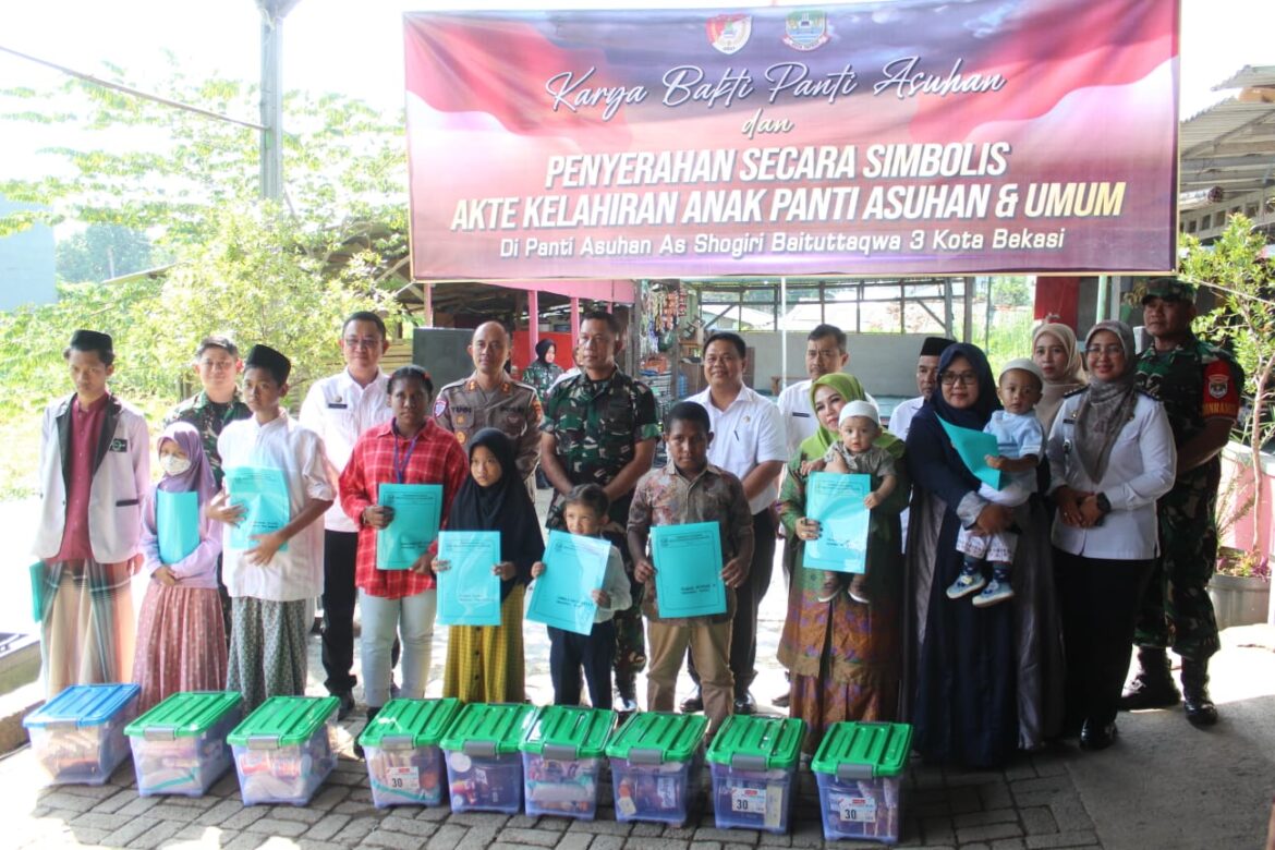 Korem 051/WKT Wujudkan Kepedulian Melalui Karya Bakti: Rehab Panti Asuhan dan Pendampingan Akta Kelahiran