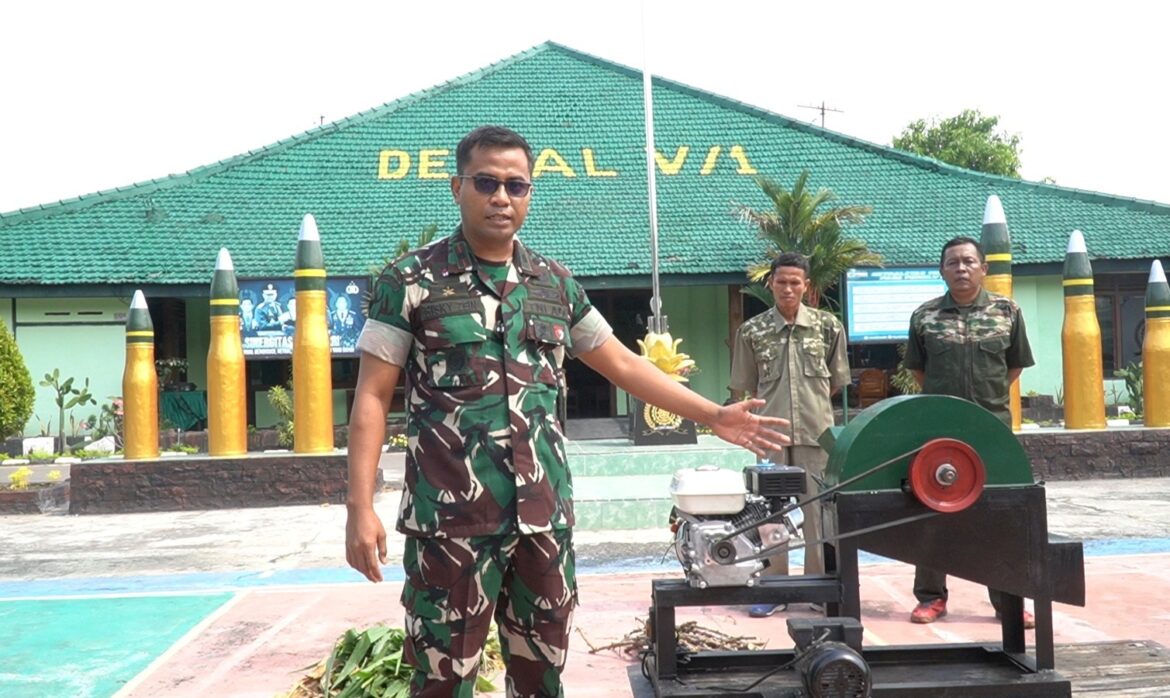 Denpal V/1 Madiun Ciptakan Mesin Pencacah Pakan Ternak Berkemampuan Tinggi