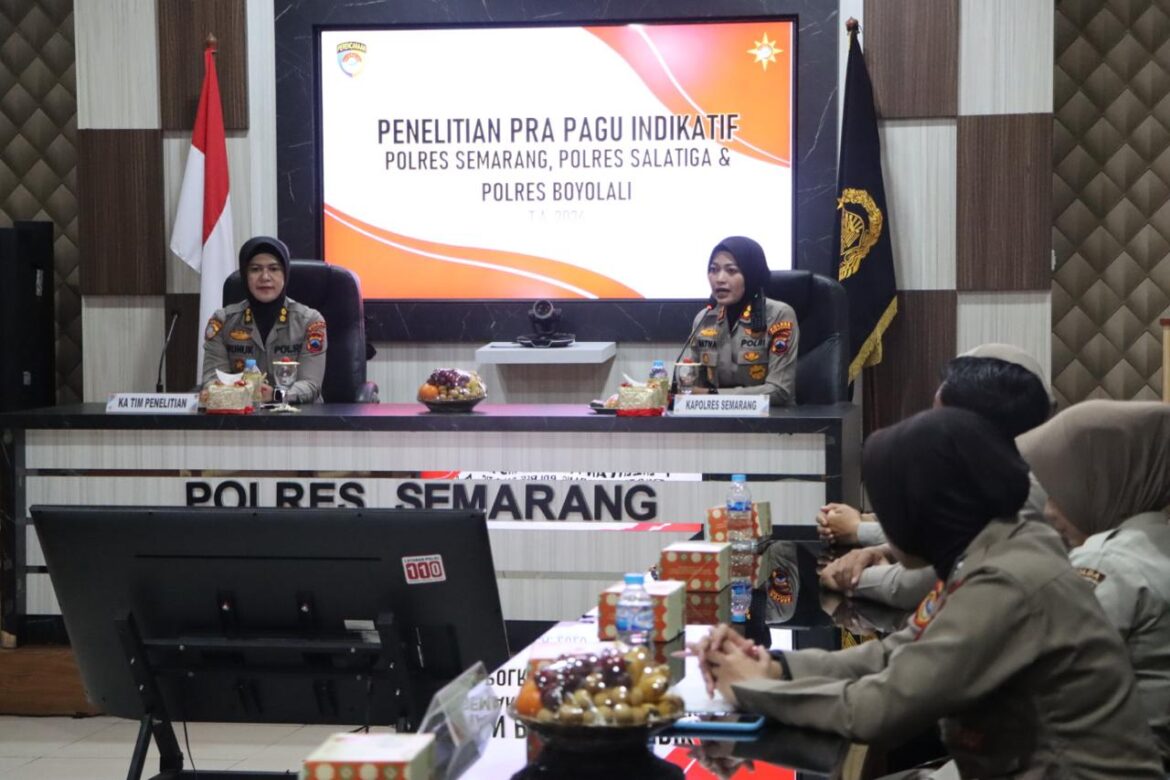 Polres Semarang Terima Tim Peneliti Pra Pagu Indikatif dan Data Dukung Belanja Polda Jateng
