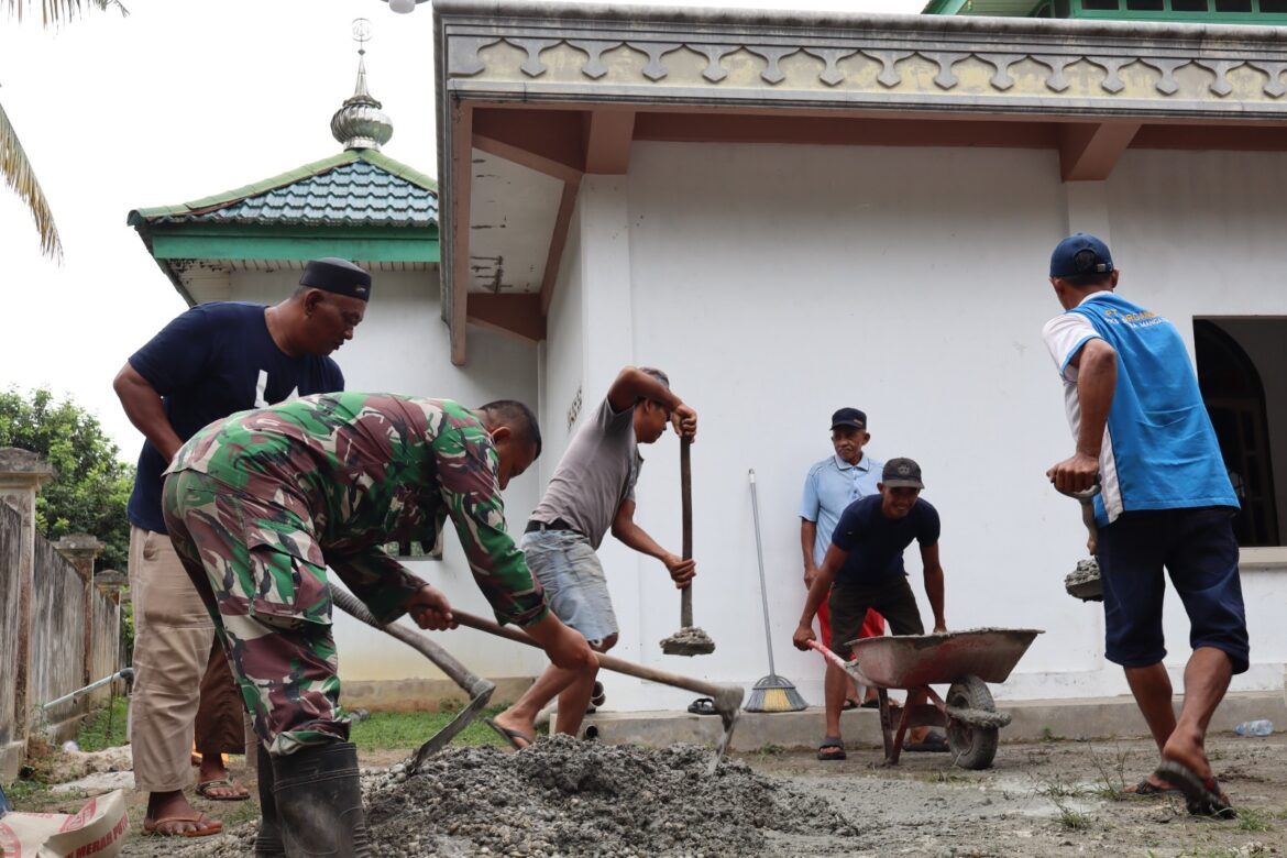 TMMD ke-124 Sinergikan TNI dan Masyarakat Wujudkan Sumur Bor dan Fasilitas Sanitasi Layak di Masjid Al-Amin