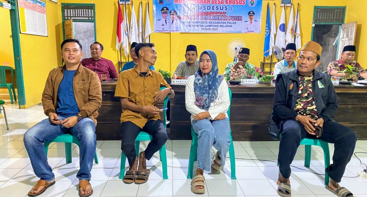 Musdes Khusus Pembentukan Koperasi Desa Merah Putih Desa Bumi Restu Sukses Digelar