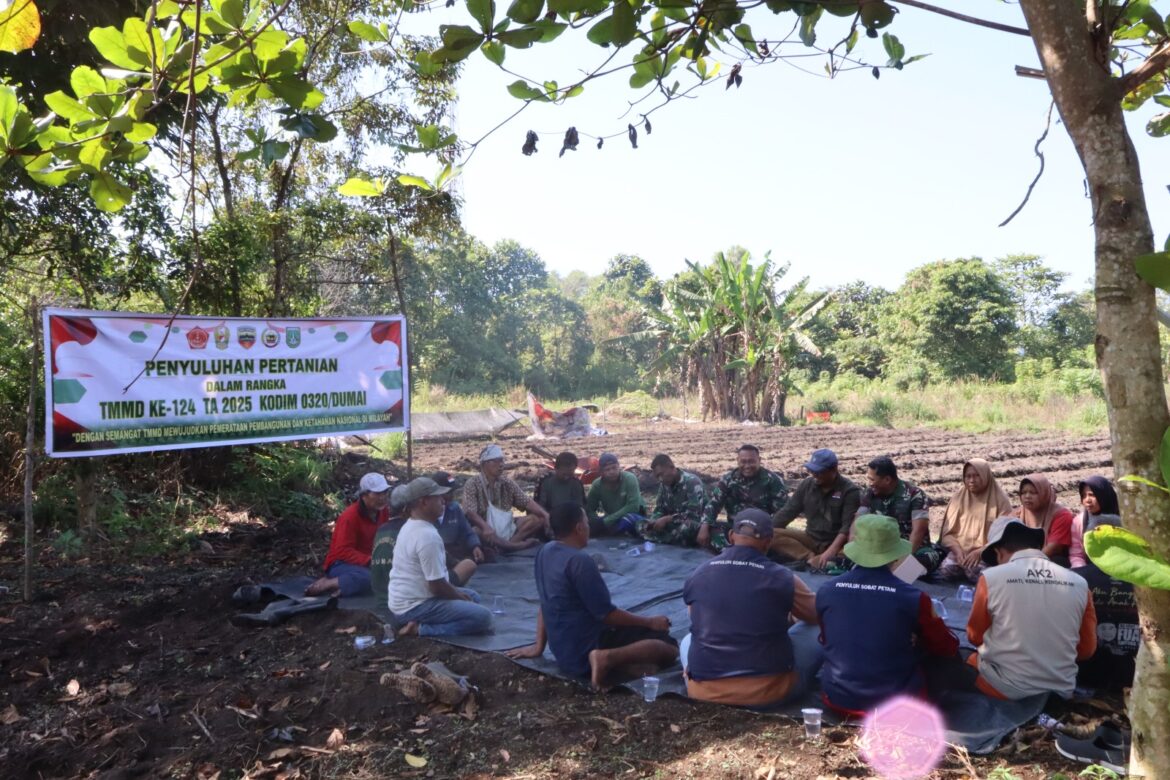 TMMD ke-124 Kodim 0320 Dumai Sentuh Sektor Pertanian, DKPP Berikan Penyuluhan Intensif di Bukit Kayu Kapur