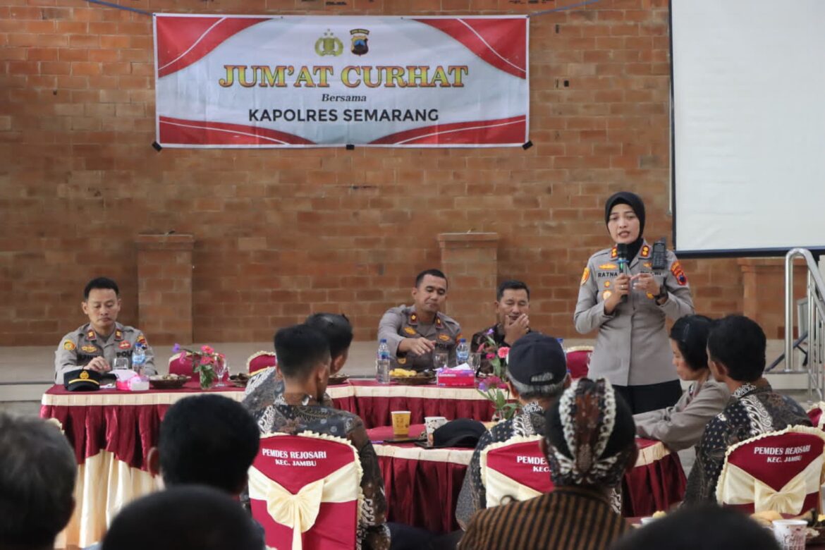 Jumat Curhat, Kapolres Semarang AKBP Ratna Sambangi Warga Jambu