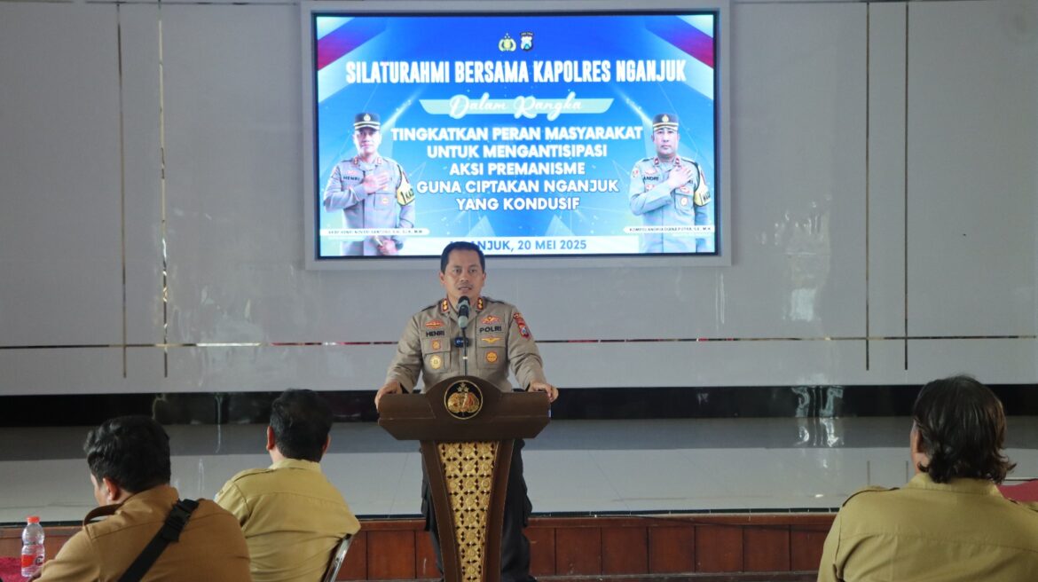 Silaturahmi Kapolres Nganjuk dan AKD, Perkuat Sinergi Tangkal Premanisme di Desa