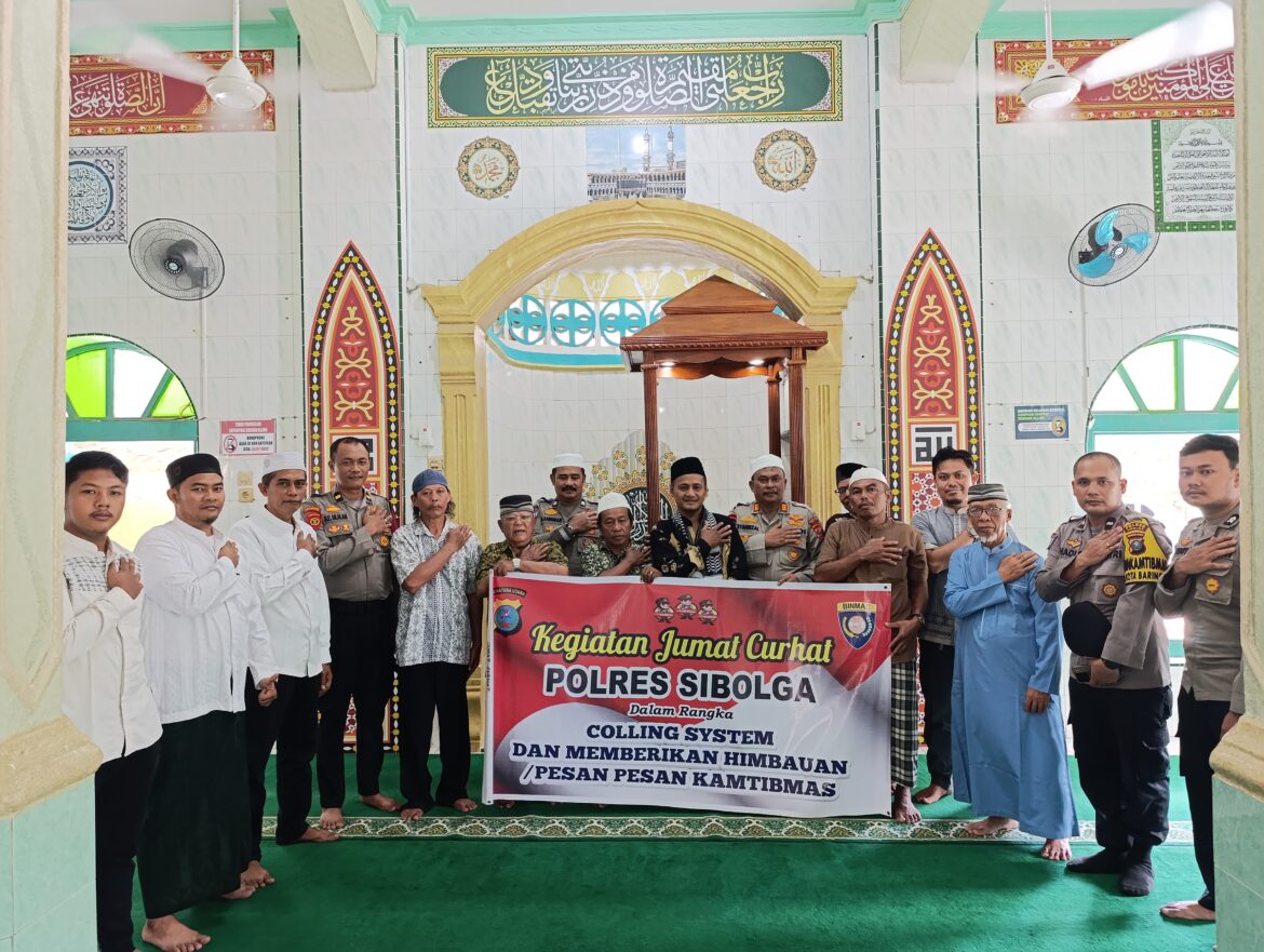 Sambangi Masjid Al-Munawar Sibolga, Berikan Pesan Kamtibmas, Lapor Aksi Premanisme Ke Call Center 110*