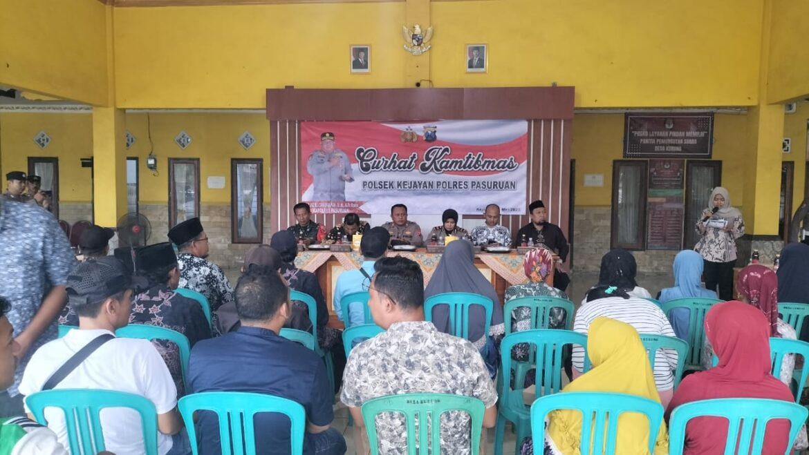 Polres Pasuruan Mengenalkan Jenis Narkoba dan Tekankan Pentingnya Siskamling dalam “Jumat Curhat”