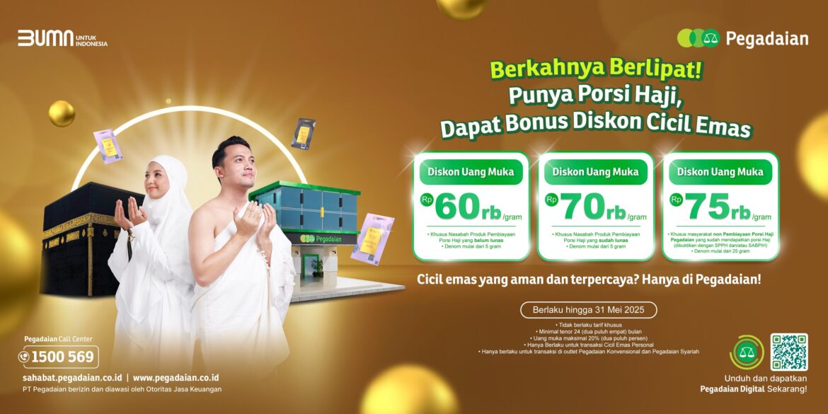 Cicil Emas di Pegadaian Jawa Barat Dapat Diskon Uang Muka. Intip Caranya Disini!