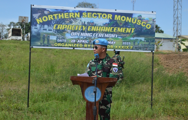 Dansatgas INDO RDB 39 F Monusco Pimpin Pembukaan Pelatihan Mortir Terhadap Tentara Kongo