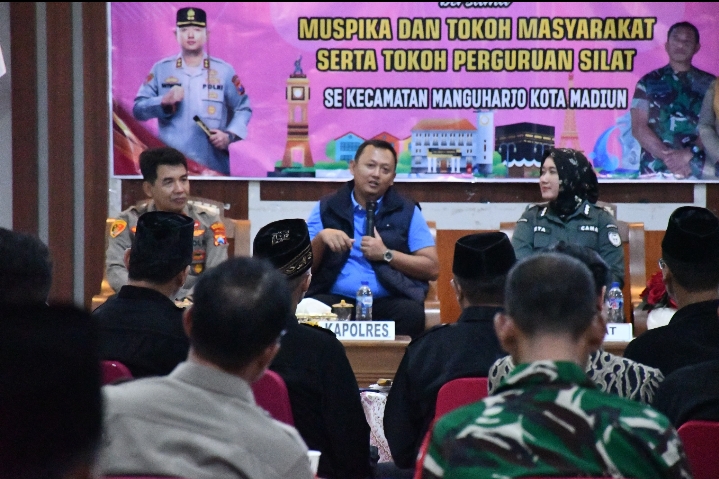 Silaturahmi Kapolres Madiun Kota dengan Tokoh Pencak Silat Jalin Kerja Sama, Jaga Kamtibmas Jelang Suro